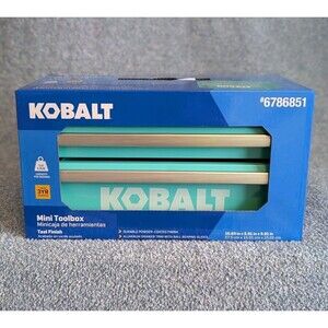 Kobalt Mini Toolbox Powder Coated Teal Finish Two Drawers #6786851